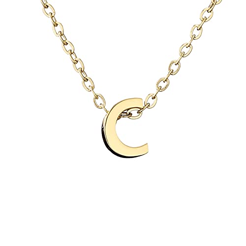 Kette Damen Zarte Gold-Halskette für Frauen, niedlicher Buchstabe-Namen-Halskette für Mädchen, einfacher Schmuck Kette Damen Zarte Gold-Halskette für Frauen, niedlicher Buchstabe-Namen-Halskette für Mädchen, einfacher Schmuck von Fycakly