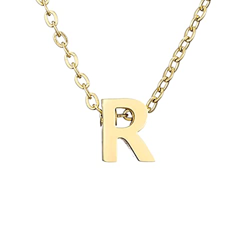 Kette Damen Zarte Gold-Halskette für Frauen, niedlicher Buchstabe-Namen-Halskette für Mädchen, einfacher Schmuck Kette Damen Zarte Gold-Halskette für Frauen, niedlicher Buchstabe-Namen-Halskette für Mädchen, einfacher Schmuck von Fycakly