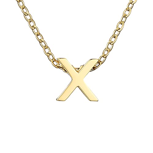 Kette Damen Zarte Gold-Halskette für Frauen, niedlicher Buchstabe-Namen-Halskette für Mädchen, einfacher Schmuck Kette Damen Zarte Gold-Halskette für Frauen, niedlicher Buchstabe-Namen-Halskette für Mädchen, einfacher Schmuck von Fycakly