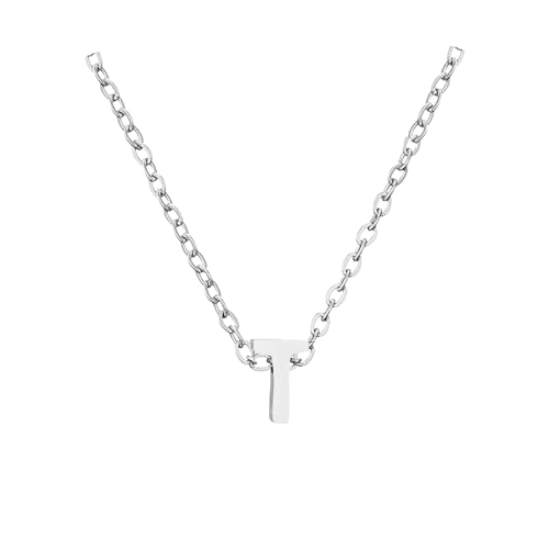 Kette Damen Zierliche silberne Initialenketten für Frauen Silberne Halsketten für Frauen AZ 26 Alphabet-Initialenketten Teenager-Mädchen Schmuck Kette Damen Zierliche silberne Initialenketten für Frauen Silberne Halsketten für Frauen AZ 26 Alphabet-Initialenketten Teenager-Mädchen Schmuck von Fycakly