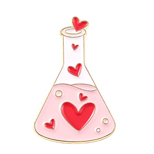 Liebe Experiment Flasche Becher Regenbogen Metall Abzeichen Brosche Abzeichen Schmuck Kleidung Brosche Kleidung Tasche Schmuck Pin Geschenk Party (B, One Size) von Fycakly