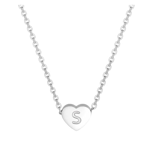 Schmuck 26 anfängliche herzförmige Alphabet-Halsketten für Frauen Halsketten für Frauen AZ 26 Alphabet-Initialen-Silberhalsketten Mädchen Schmuck 26 anfängliche herzförmige Alphabet-Halsketten für Frauen Halsketten für Frauen AZ 26 Alphabet-Initialen-Silberhalsketten Mädchen von Fycakly