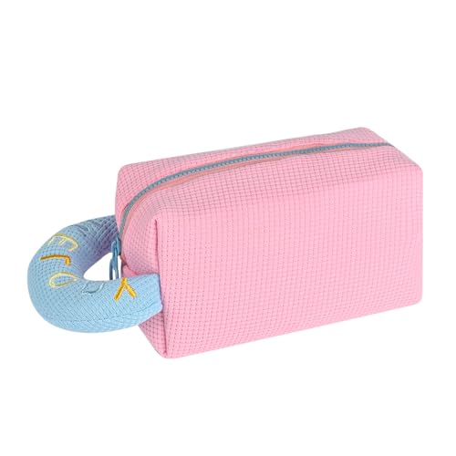 Fycyko Kleine Make-up-Tasche, Reise-Kosmetiktasche mit Griff, für Damen, Mädchen, Kinder, Make-up-Tasche, Organizer für Geldbörse, Federmäppchen, niedliches Mini-Etui für Toilettenartikel, von Fycyko