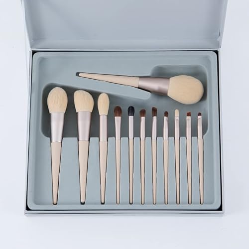 12-teiliges Make-up-Pinsel-Set Mit Weichen Haaren, Professionelles Premium-Lidschatten-Misch-Concealer-Griff-Gesichts- Und Augen-Make-up-Pinsel-Set Für Frauen Und Mädchen(12pcs) von Fyearfly