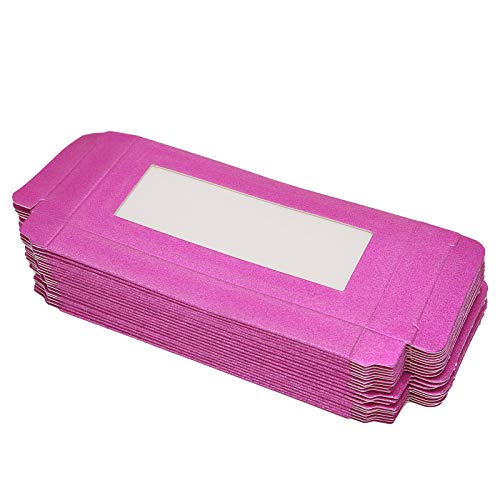 Aufbewahrungsbox für falsche Wimpern, Wimpernverpackung, Displaybox, falsche Wimpern, leere Aufbewahrungsbox aus Papier, Organizer, 20 Stück(rosarot) von Fyearfly