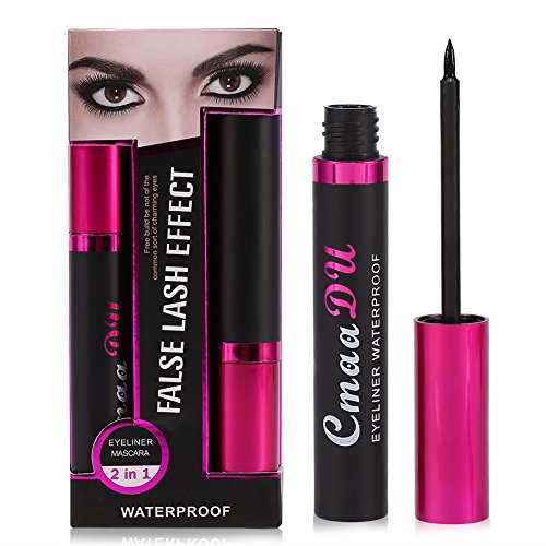 Eyeliner-Stift Und Mascara, 2-in-1 Liquid Eyeliner Mascara Set Eye Cosmetic 3D Langlebiger Wasserfester Eyeliner-Stift Für Augen-Make-up von Fyearfly