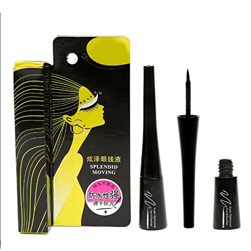 Flüssiger Eyeliner, Schnell Trocknend, Langanhaltend, Wischfest, Wasserdichter Eyeliner-Stift, Flüssiger Eyeliner-Stift, Cat-Eye-Liner, Augen-Make-up, Dunkles Schwarz von Fyearfly