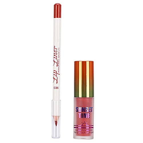 Flüssiger Lippenstift, Lipliner-Stifte, 3 Farben, Lipgloss, Lipliner, Langanhaltendes Flüssiges Lippenstift-Lippen-Make-up Für Mädchen Und Frauen(6#) von Fyearfly