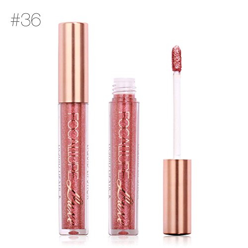 Glitzernde Flüssige Lippenstifte, 6 Farben, Wasserfest, Flüssiger Lippenstift, Glitzernd, Langlebig, Diamant-Lipgloss, Schönheit Für Frauen, Lippen-Make-up(#36) von Fyearfly