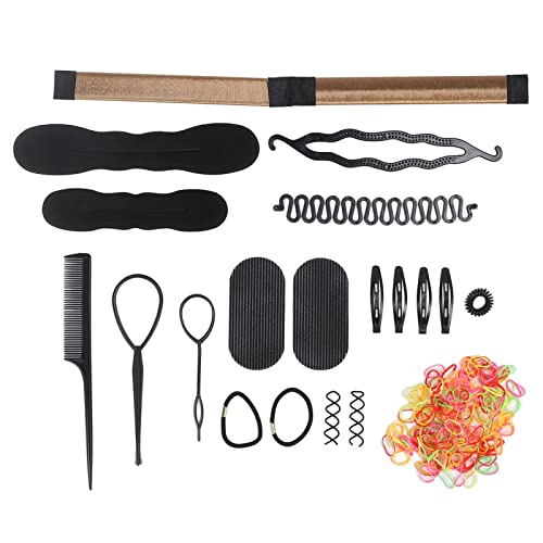 Haar-Styling-Set, Haarknoten-Maker, 20-teiliges Haarflechtwerkzeug, Tragbar, Leicht, DIY-Haar-Accessoires Für Friseurinnen, Damen Und Mädchen von Fyearfly