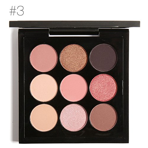 Lidschatten-Palette, Make-up-Palette, Schatten-Lidschatten-Palette, 5 Arten Und 9 Farben, Lidschatten-Paletten-Set, Langlebiges, Helles Augen-Make-up, Kosmetik-Geschenkset(#2) von Fyearfly