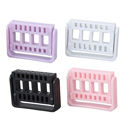 Nagelbohrer Bits Halter, 4pcs Nagelbohrer Bithalter Stand Home Salon Anti-Staub-Nagelbohrer Bit Display Organizer Lagerbehälter Box von Fyearfly