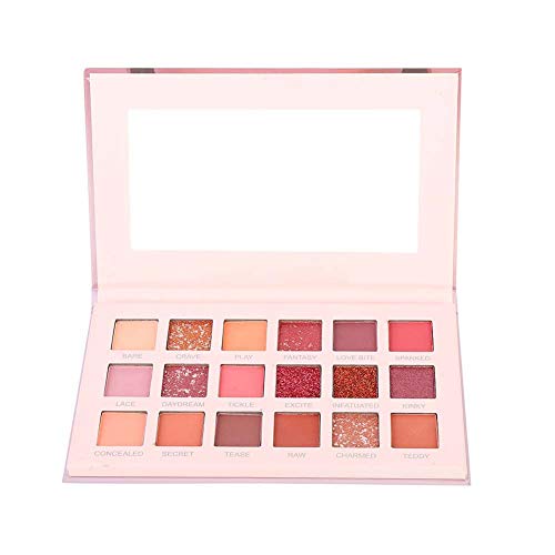 Nude-Lidschatten-Palette, Matt-Schimmer-Lidschatten, 18 Farben Matt-Lidschatten-Lidschatten-Kosmetik-Puder-Schönheits-Make-up-Tool von Fyearfly