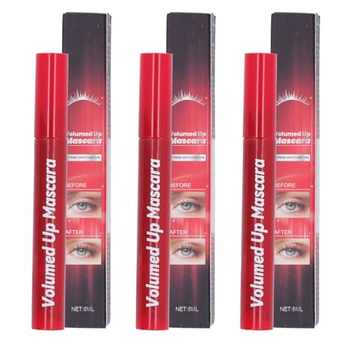 Volumizing Mascara, 3 Stück Lash Volumizing Mascara Wimpernverlängerung Curling Wischfest Sanduhrpinsel Lash Makeup Eye Mascara 8 Ml von Fyearfly