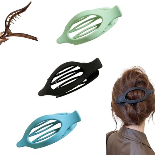 Flache Haarspangen für Damen, flache Klauenklammern und Entenschnabel-Haarspangen für dickes oder dünnes Haar, französische Haarklammern für Frauen und Mädchen für den täglichen Gebrauch (#B) von Fylpt