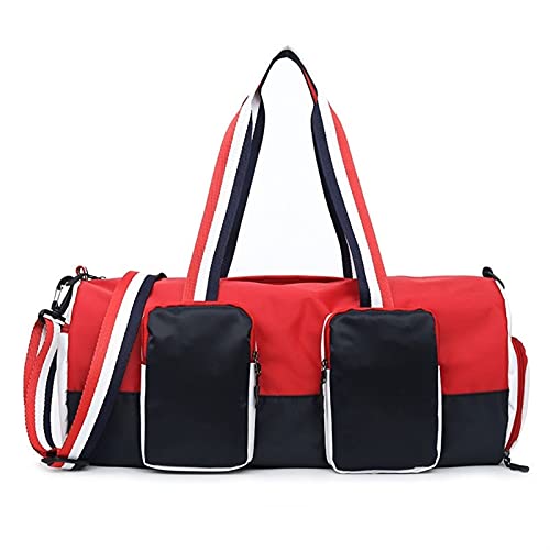 Sporttasche mit Nassfach Sporttasche Frau Herren Sporttaschen auf Schulter Multifunktionsausbildung Fitness Bag für Frauen Handtaschen Outdoor Duffle Weekend(Red S) von Fymlok