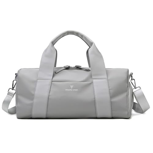 Sporttasche mit Nassfach Trockene und nasse Sportgymnastik Handtasche for Frauen Fitness Schwimmen Training Tasche Weibliche Yoga-Matte Reise Gepäck mit Schuhtasche(Gray) von Fymlok