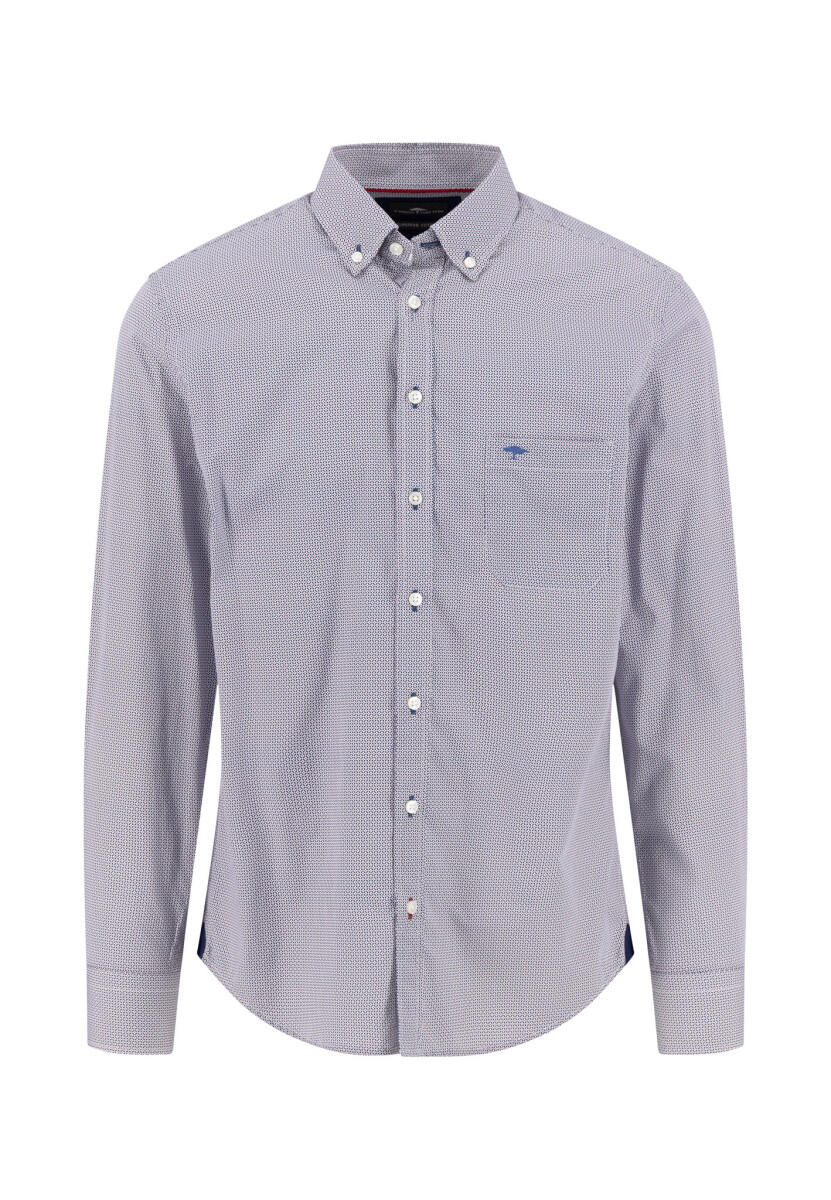 Fynch Hatton - Hemd mit Mikromuster blau/rot - Gr. - XXL von Fynch Hatton