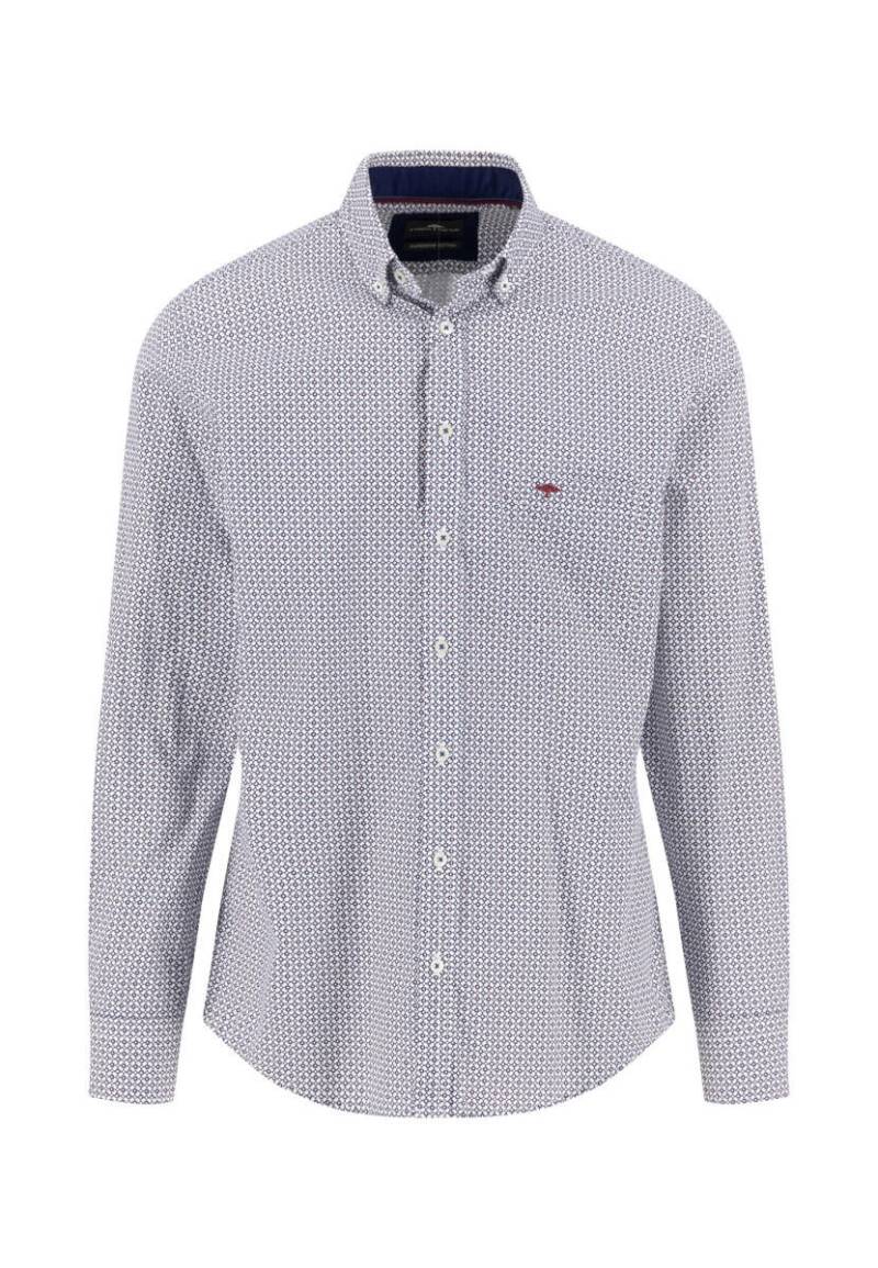 Fynch Hatton - Hemd mit geometrischem Print blau/rot - Gr. - XL von Fynch Hatton