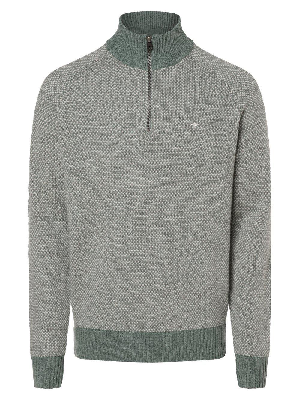 Fynch-Hatton Pullover aus Merino-Cashmere-Mix Herren gemustert, schilf von Fynch-Hatton