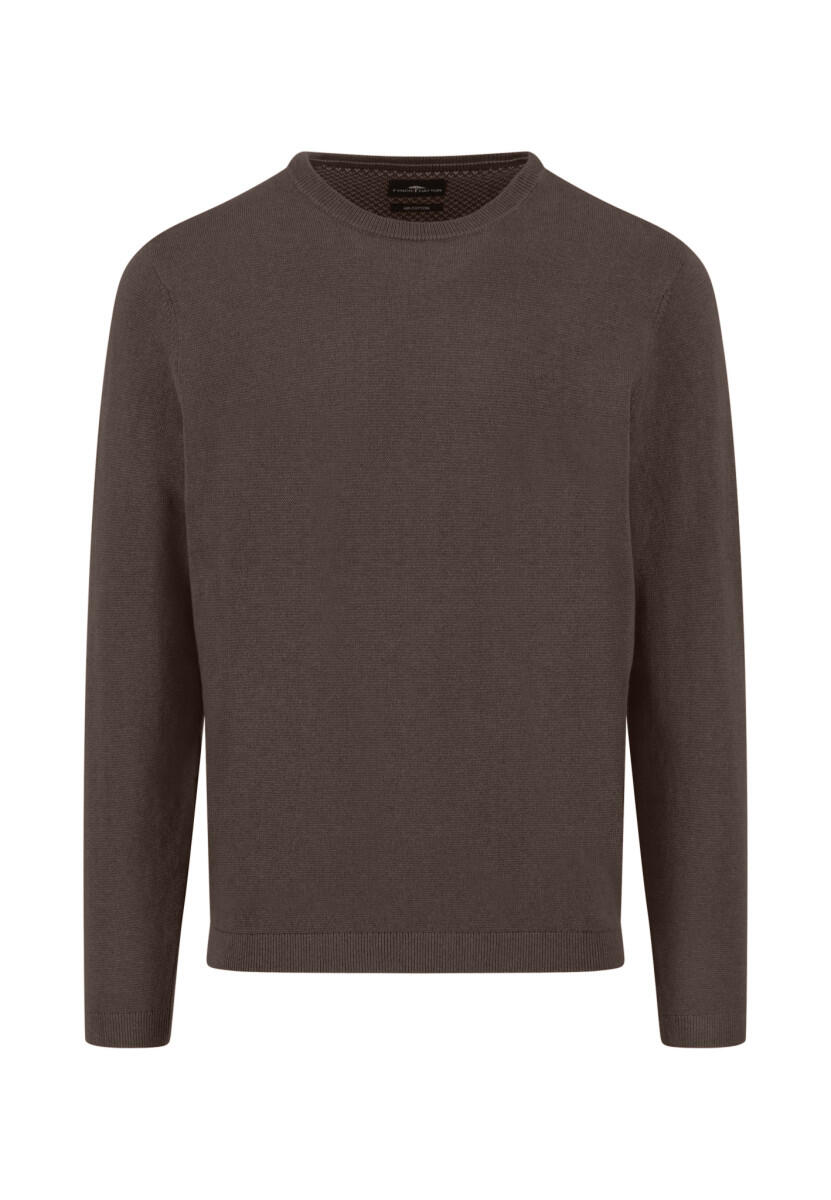 Fynch Hatton - Pullover mit Rundhalsauschnitt braun - Gr. - M von Fynch Hatton