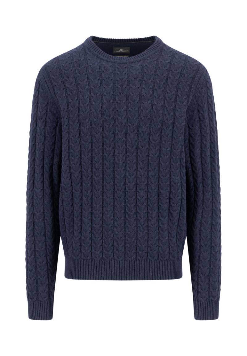 Fynch Hatton - Pullover mit Zopfmuster blau - Gr. - M von Fynch Hatton