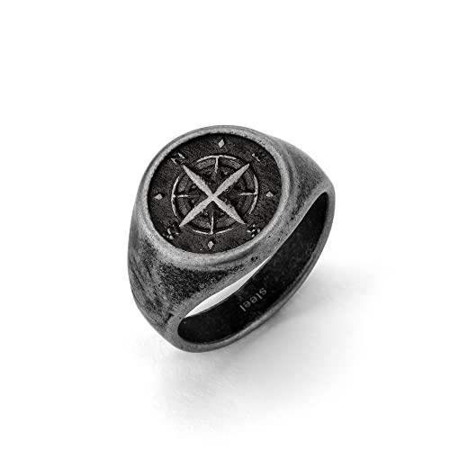 Fynch-Hatton Ring FHJ-0036-R-60 Edelstahl Antik von FYNCH-HATTON