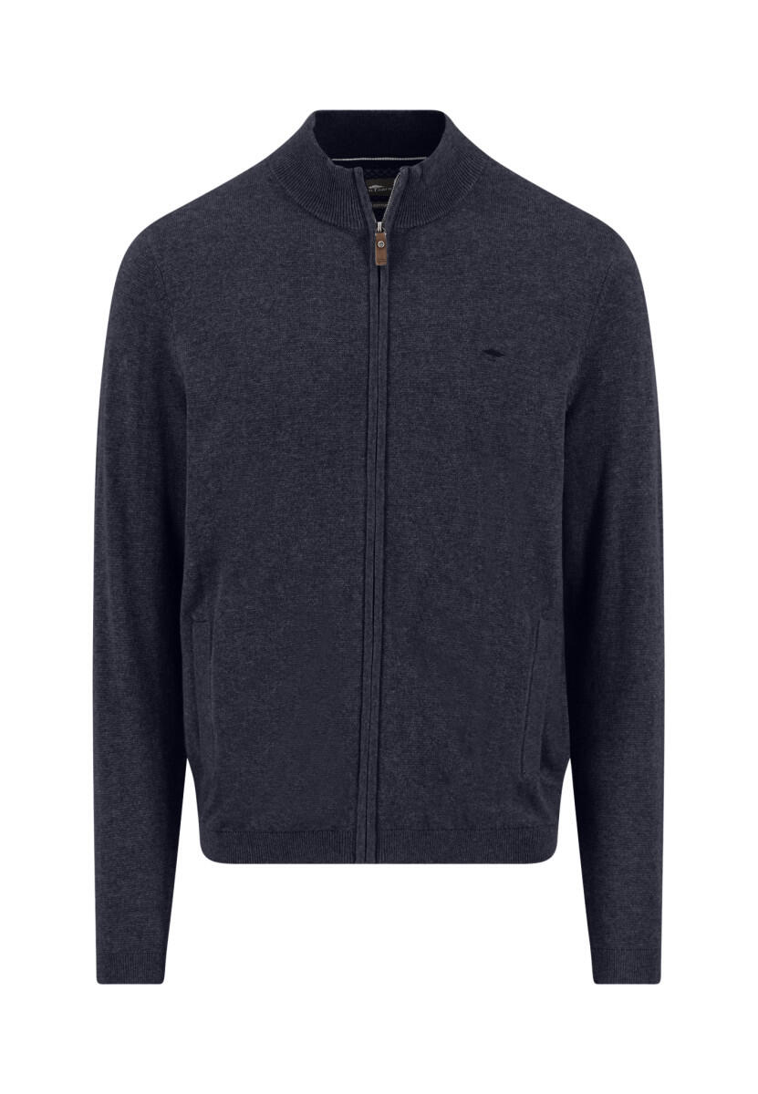 Fynch Hatton - Strickjacke aus baumwoll-Kaschmir-Mix blau - Gr. - XXL von Fynch Hatton