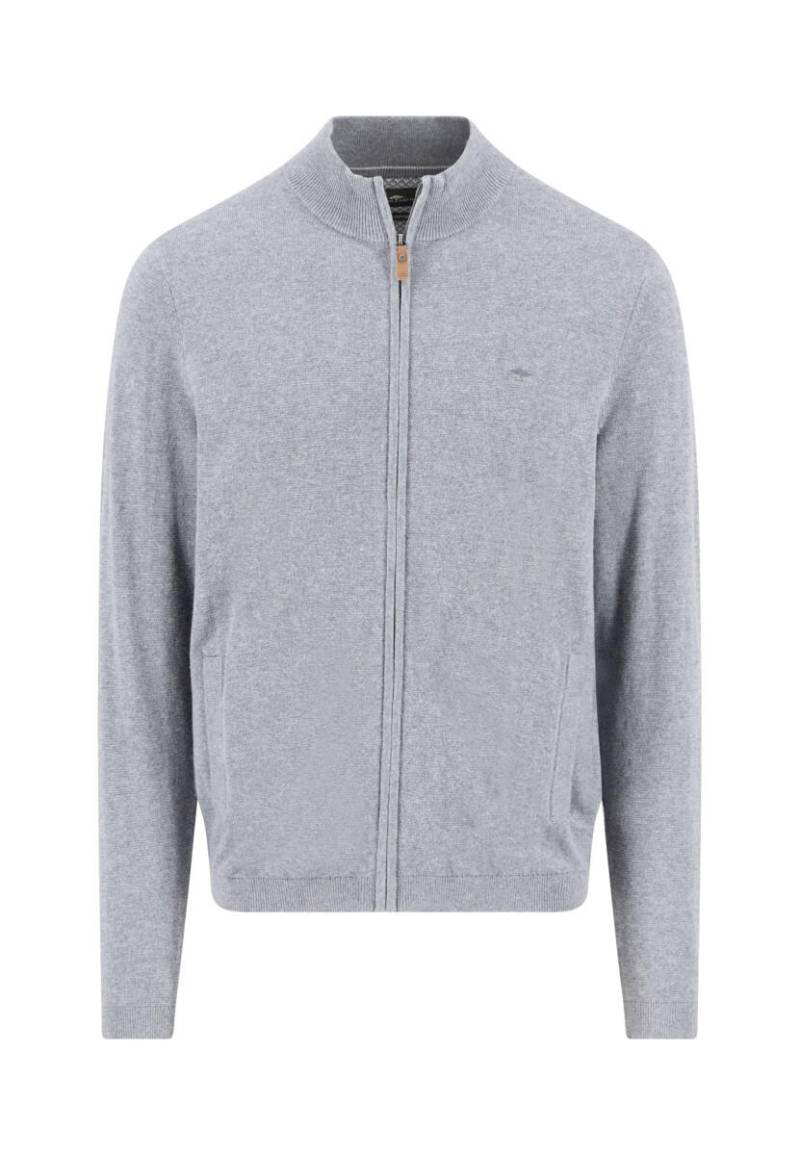 Fynch Hatton - Strickjacke aus baumwoll-Kaschmir-Mix grau - Gr. - 3XL von Fynch Hatton