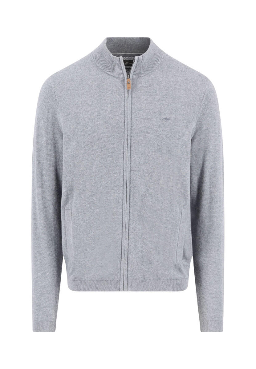 Fynch Hatton - Strickjacke aus baumwoll-Kaschmir-Mix grau - Gr. - XXL von Fynch Hatton