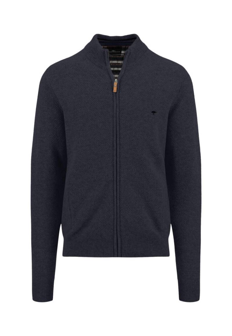 Fynch Hatton - Strickjacke mit Reißverschluss blau - Gr. - XL von Fynch Hatton
