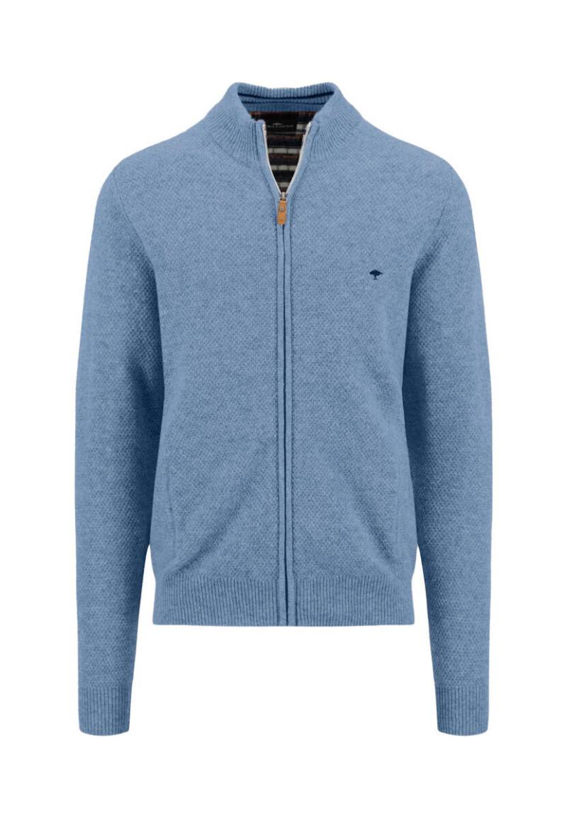 Fynch Hatton - Strickjacke mit Reißverschluss blau - Gr. - XL von Fynch Hatton