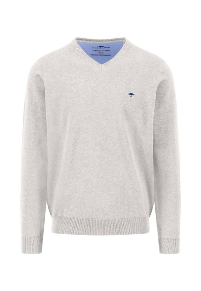 Fynch Hatton - V-Neck Pullover weiß - Gr. - M von Fynch Hatton