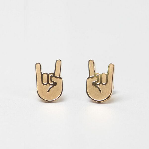 Fyngers Ohrstecker aus chirurgischen Edelstahl hochglanzpoliert - Modell ROCK´n´ROLL von Fyngers