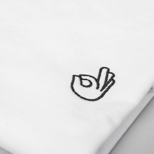 Fyngers Unisex T-Shirt aus Biobaumwolle - Modell OK mit gestickter Veredelung von Fyngers