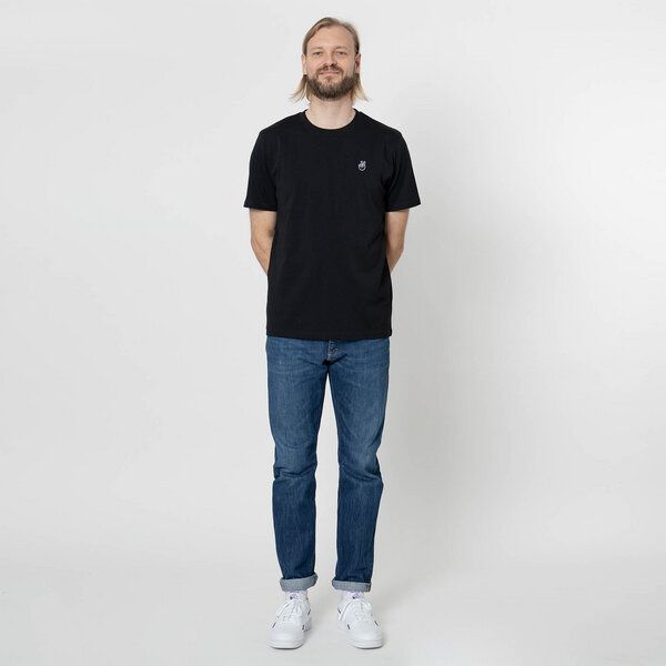 Fyngers Unisex T-Shirt aus Biobaumwolle - Modell PEACE mit gestickter Veredelung von Fyngers
