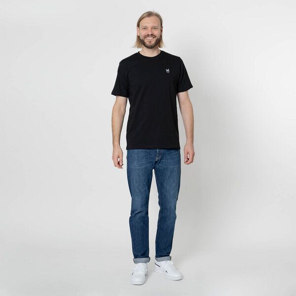 Fyngers Unisex T-Shirt aus Biobaumwolle - Modell ROCK´n´ROLL mit gestickter Veredelung von Fyngers