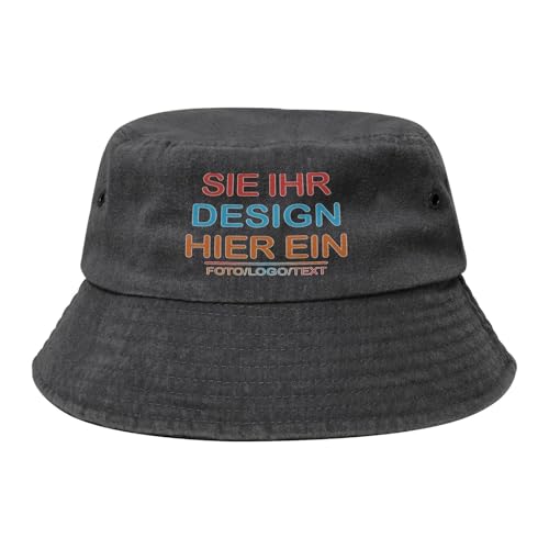 Fyralune Fischerhut personalisiert Herren und Damen, – Selbst gestalten Bucket Hat Sie Ihr eigenes Design mit Foto, Logo oder Text Sonnenhut– Lustiges Geschenk für Reisen und Outdoor von Fyralune