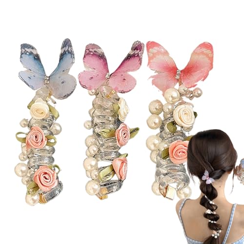 Fyrdyn Haargummis Für Mädchen - Kein Haarschaden Elastische Haarbänder | Weiche Dehnbare Haarzubehör Für Pferdeschwanz Styling Alltag Schule Kinder von Fyrdyn