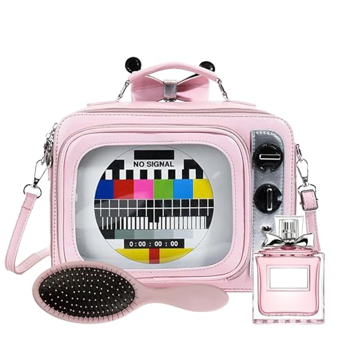 Fyrdyn Schultertasche,Retro TV Form Schultertasche - Stylisch Multifunktional Leicht Für Unterwegs Reisen Studio Zuhause Frauen Pendeln Mädchen Alltag von Fyrdyn