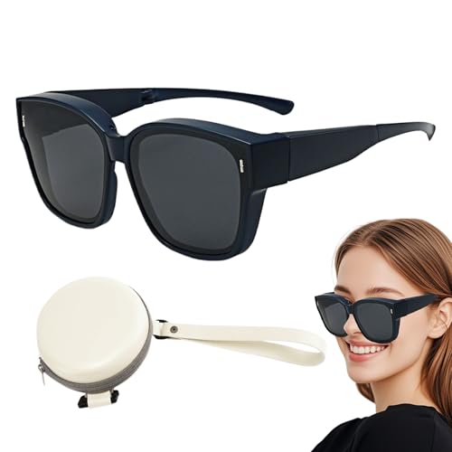 Fyrdyn Sonnenbrille zum Tragen über der Brille,Faltbare Angel-Sonnenbrille | Tragbar Für Sport Autofahren Outdoor Frauen Männer Fyrdyn Sonnenbrille zum Tragen über der Brille,Faltbare Angel-Sonnenbrille | Tragbar Für Sport Autofahren Outdoor Frauen Männer von Fyrdyn