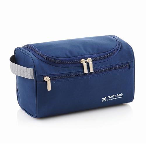 Fyriswho Kulturbeutel Herren Reise Kulturtasche Herren Rasiertasche für Toilettenartikel Zubehör Kulturbeutel Reisezubehör Waschtasche Tragbare Kosmetiktasche (Blau) von Fyriswho