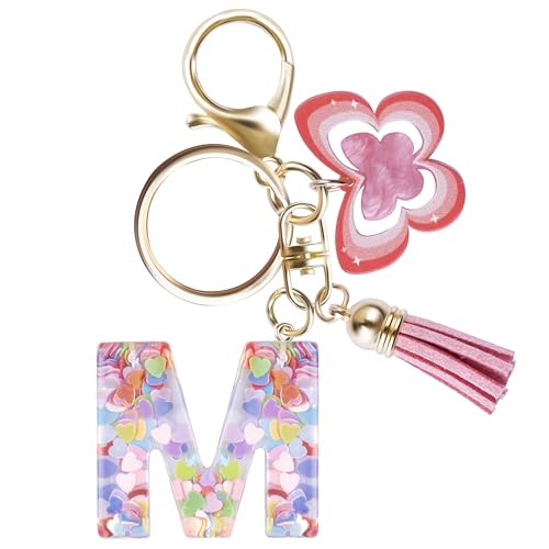 Fyshird Schlüsselanhänger Buchstabe Damen Schlüsselanhänger M mit Acrylblumen Quaste Schmetterling Autoschlüsselanhänger Taschenanhänger Geschenk für Frauen Mama Mädchen Rosa Fyshird Schlüsselanhänger Buchstabe Damen Schlüsselanhänger M mit Acrylblumen Quaste Schmetterling Autoschlüsselanhänger Taschenanhänger Geschenk für Frauen Mama Mädchen Rosa von Fyshird