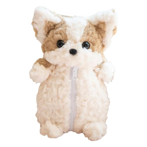 FytStycale Federmäppchen Als Stiftebox Und Mäppchen Schlampertasche Und Etui in Form Eines Stofftier Corgis mit Reißverschlussfach für Schüler Studenten Und Als, Hellbraun FytStycale Federmäppchen Als Stiftebox Und Mäppchen Schlampertasche Und Etui in Form Eines Stofftier Corgis mit Reißverschlussfach für Schüler Studenten Und Als, Hellbraun von FytStycale