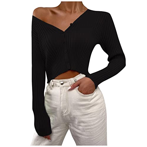 FzlOT Hemdbluse Women's mit Gummizug Langärmliges Oberteile Schule Bedruckt Boxy Pulli Damene Crewneck Polyester Große Größen Herbst Schönes von FzlOT