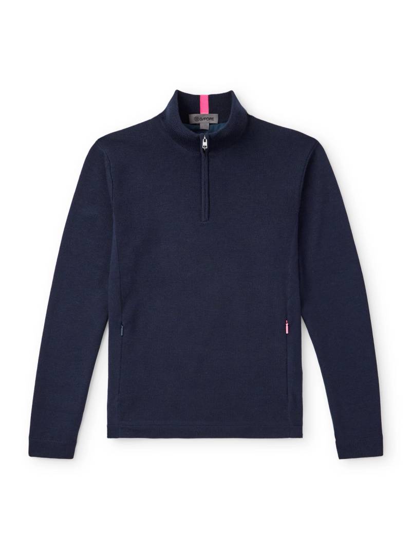 G/FORE - Wool Half-Zip Golf Top - Men - Blue - XXL von G/FORE