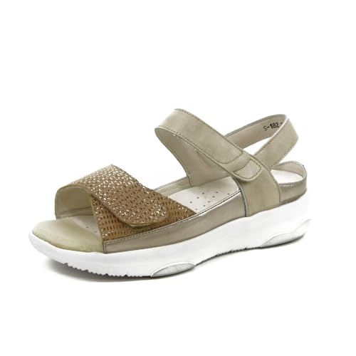 G-COMFORT Sandalen für Damen, Taupe, 37 EU von G-COMFORT