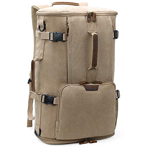 G-FAVOR 40L Reiserucksack Handgepäck Rucksack Groß Herren Damen, Canvas Rucksack für 15,6-17,3 Zoll Laptop, für Reise Arbeit Freizeit Schule Trekking Wandern von G-FAVOR