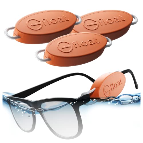 G FLOAT Schwimmende Brillenhalterung, 3 Stück, Orange, spezieller Schaumstoff, für Sonnenbrillen oder verschreibungspflichtige Brillen, Orange/Abendrot im Zickzackmuster (Sunset Chevron), Multi von G FLOAT