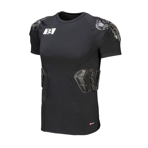 G-Form Pro-X3 Kurzarm-Shirt - Kurzarm-Unterhemd für Schutzausrüstung - Gepolstertes Kompressionsunterhemd für Radfahren, Motorradfahren, Dirt Bike Riding & mehr - Schwarz, Herren Large von G-Form